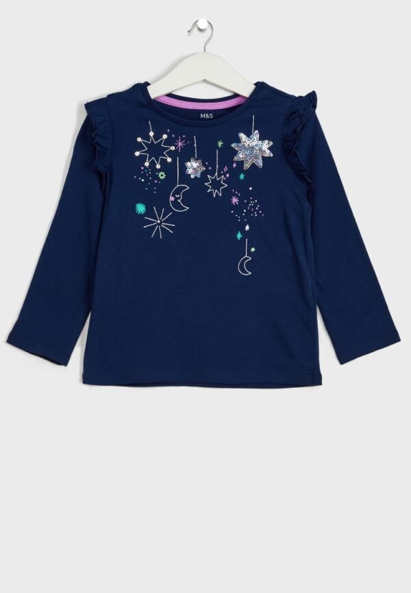 Marks and Spencer Star Moon Sequins Top