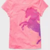 Justice Pink Glittery Unicorn T-Shirt