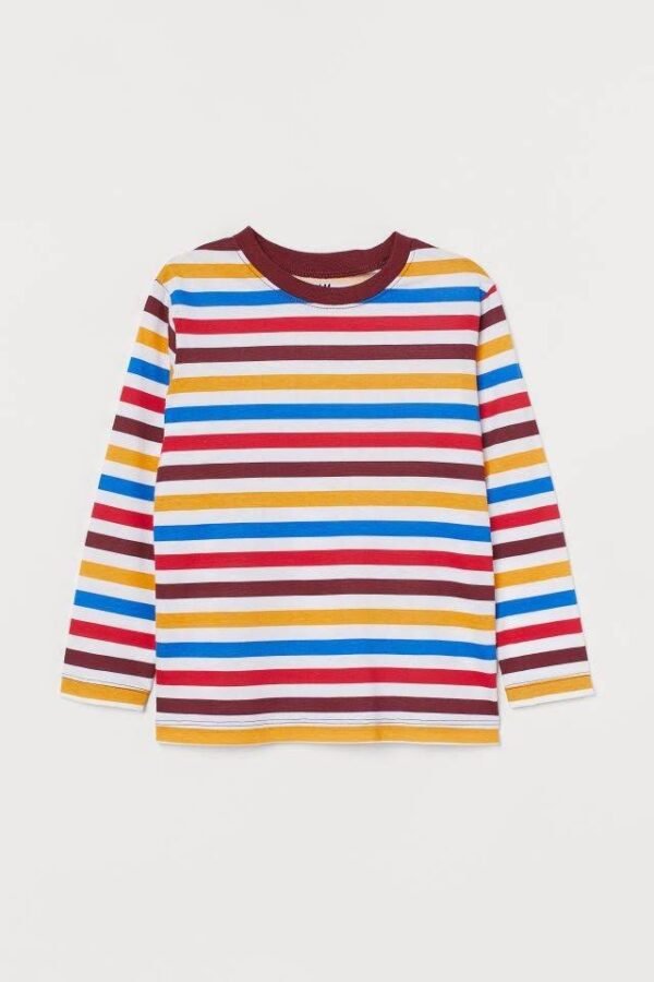H&M Jersey Top Yellow Multicoloured