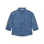 Mothercare Blue & White Printed Long Sleeve Casual Shirt