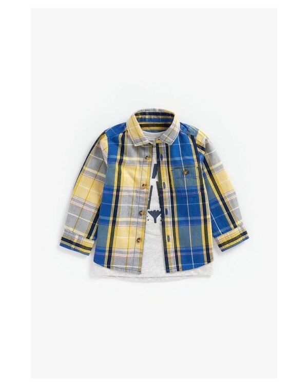 MOTHERCARE Printed T-shirt with Shirt