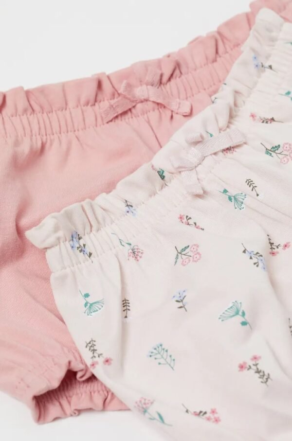 H&M 2-Pack Puff Pants Light Pink/Floral