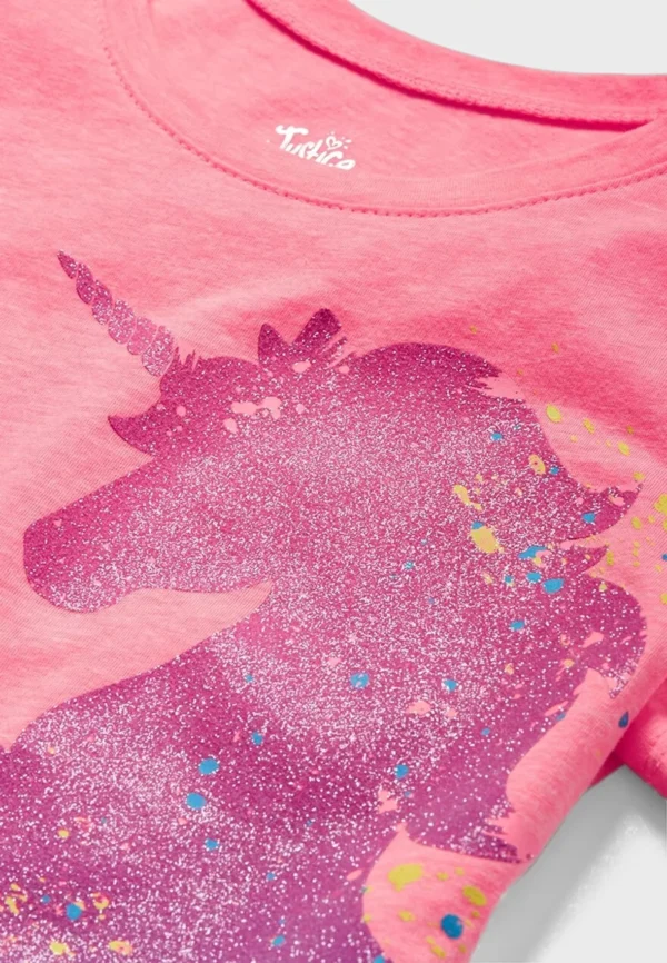 Justice Pink Glittery Unicorn T-Shirt
