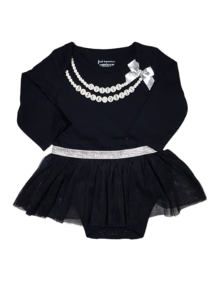 First Impressions Black Tutu Bodysuit