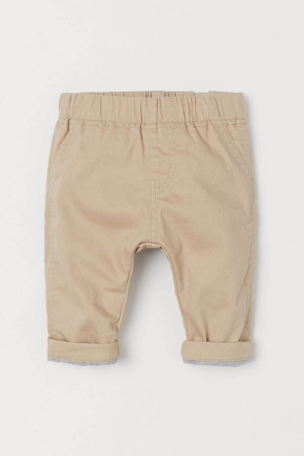 H&M Lined Pull-on Trousers Beige