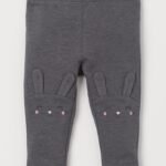 H&M Grey Bunny Brushed Inside Leggings