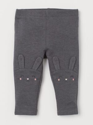 H&M Grey Bunny Brushed Inside Leggings
