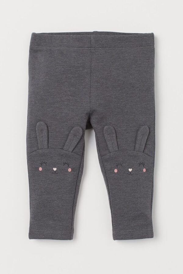 H&M Grey Bunny Brushed Inside Leggings