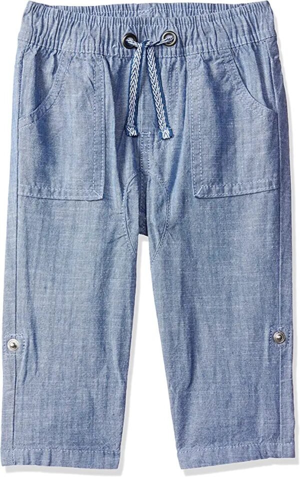 Mothercare Blue Chambray Cotton Tousers