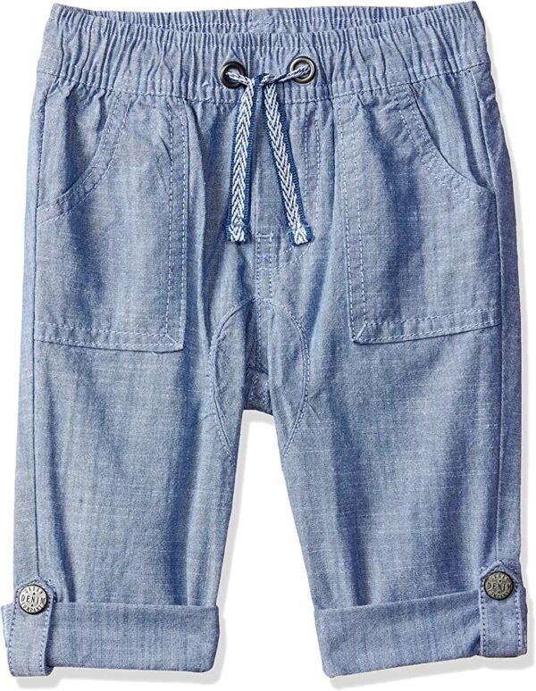 Mothercare Blue Chambray Cotton Tousers