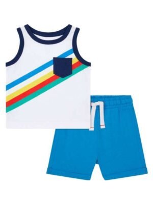 Mothercare Multi Stripes Vest and Shorts Set