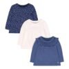 Mothercare T shirts Blue Embroidered Pack of 3