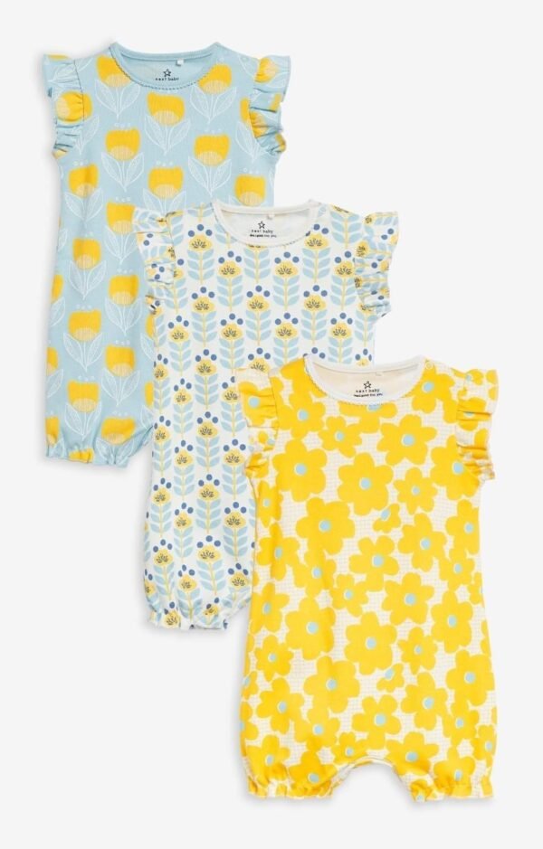 Next Girl Floral Rompers-Pack of 3