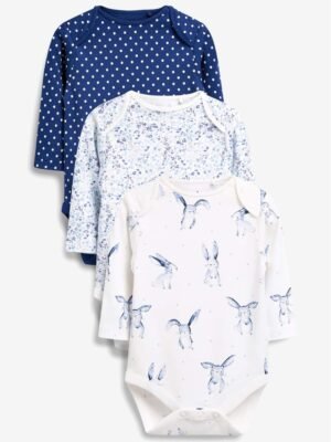 Next Girl Rabbit Bodysuits-Pack of 3