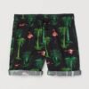 H&M Patterned Black Flamingos Shorts