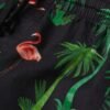 H&M Patterned Black Flamingos Shorts