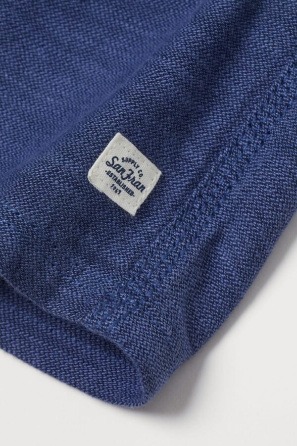 H&M Slub-Weave Blue Shorts