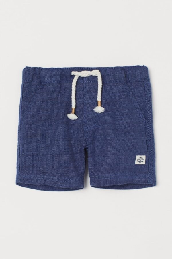 H&M Slub-Weave Blue Shorts