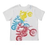 The Children's Place White 3 Bicycles Print T-Shirt