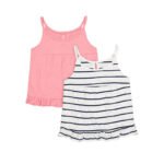 Mothercare Black Striped & Pink T-Shirts