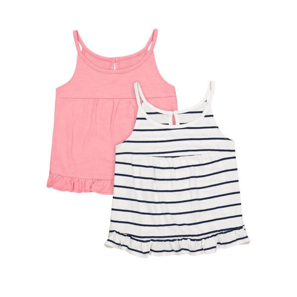 Mothercare Black Striped & Pink T-Shirts