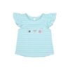 MOTHERCARE Striped Crew-Neck T-shirt with Ruffled Sleeves