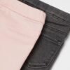 H&M 2-pack Treggings Grey Black Light pink
