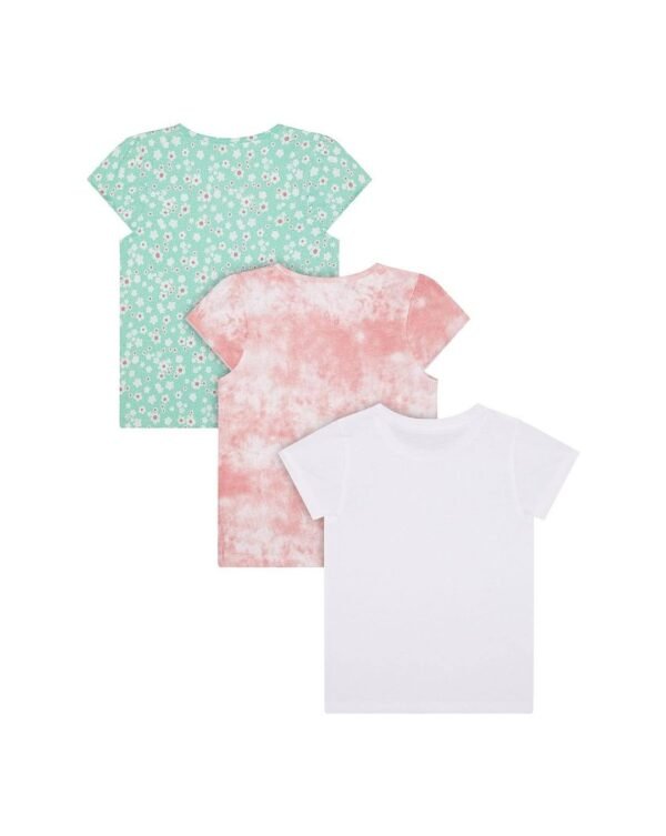 Mothercare Girls Pure Cotton Top (Multicolor, Pack of 3)