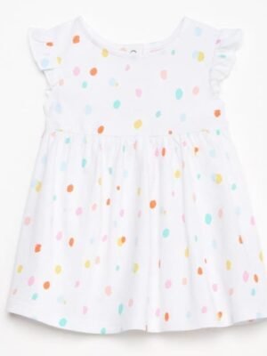 Bluezoo Multi Dots White Dress