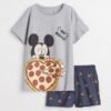 H&M Printed Cotton Pyjamas Grey Marl Mickey Mouse