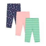 Mothercare Girls Cropped Leggings -Pack of 3-Multicolor