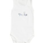 Baby Junior White Best Friends Sleeveless Bodysuit