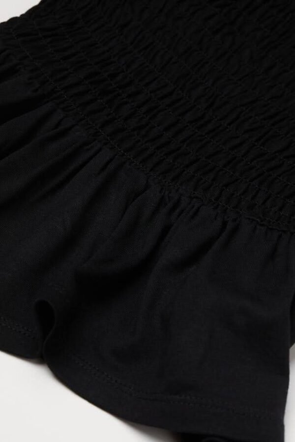 H&M Smocked Black Top