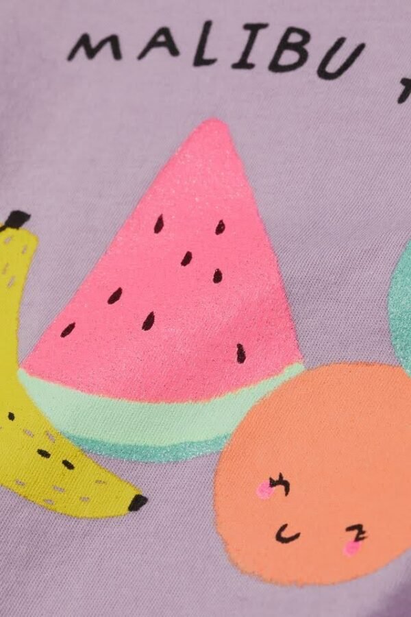 H&M Tie-hem Top Light Purple/Fruit
