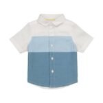 Mothercare Baby Blue Colour-Blocked Shirt