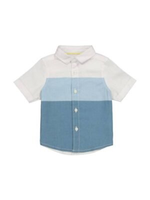 Mothercare Baby Blue Colour-Blocked Shirt