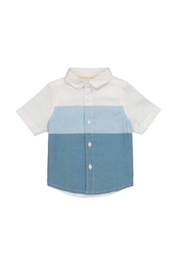 Mothercare Baby Blue Colour-Blocked Shirt
