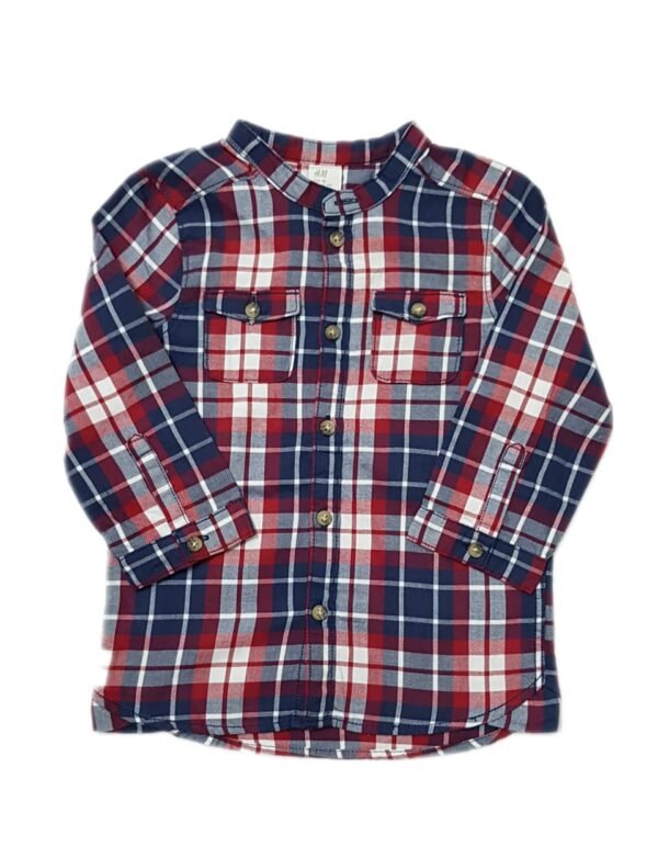 H&M BOYS DOUBLE POCKET SNAP SHIRT