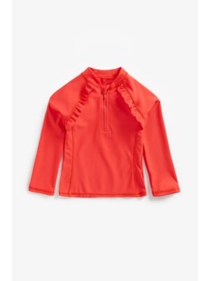 Mothercare Frill Detail Orange Swim Shirt