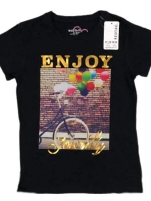 RED TAG Enjoy Black T-Shirt