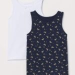 H&M 2-Pack Tank Tops Dark Blue/Unicorns
