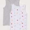 H&M 2-Pack Vest Tops Light Grey Marl/Fruit
