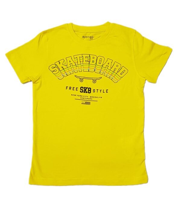 RED TAG Skateboard Yellow T-Shirt