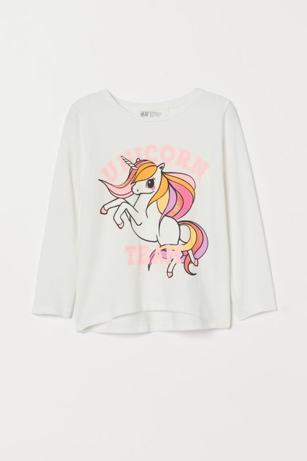 H&M Printed Jersey Top