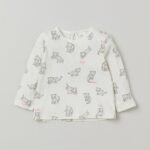 H&M Printed Top Natural White/Leopards