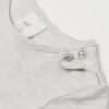H&M Blouse with Print Light Beige Melange/BFF