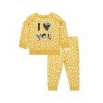 Mothercare Sweatshirt with Adjustable Sweat Pant Yellow Dotted