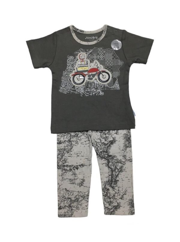 Junior Baby Boys Half Sleeves - Luggage Bike