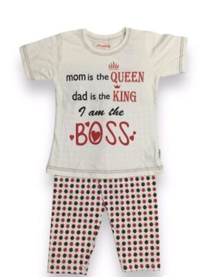 Juniors Baby Girls Half Sleeves - Mom is Queen