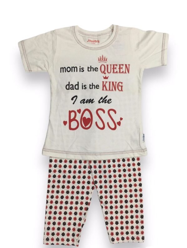 Juniors Baby Girls Half Sleeves - Mom is Queen